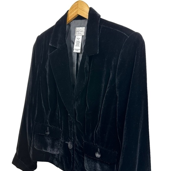 Emma James Black Velvet Blazer Jacket, MP - Picture 3 of 6